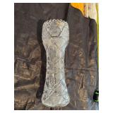 12”T cut glass vase