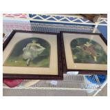 Framed boy & girl print