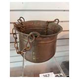 Copper hanging pot