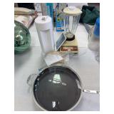 Emeril pan with lid, blender, ice tea maker