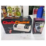 Knife sharpener, hand crank radio