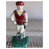Cast iron golfer door stop