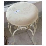 Wrought iron vanity stool