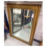 Gold Tone bevel edge mirror