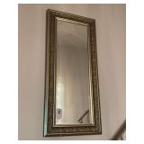 Rectangular vertical beveled edge mirror