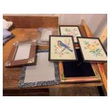 Framed needlepoint, picture frames, children