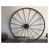 Antique wagon wheel 55” diameter
