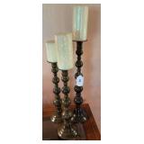 Set of 3 candle sticks