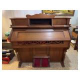 Antique oak pump organ 48" x 23" x 47"
