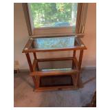 2 level stand w/ glass inserts