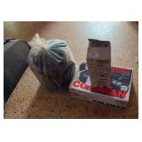 Coleman stove, lantern, sleeping bag