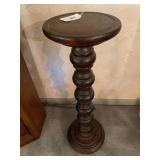 30” wood turned candle stand