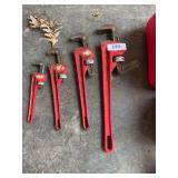 Misc size pipe wrenches