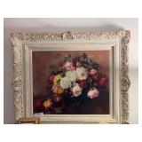 Vintage framed picture on board