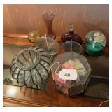 Perfume, vase, paper weight, misc
