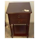 28” lamp table w/ 2 drawers