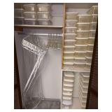 Approx 54 plastic shoe box style plastic containers