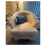 White upholstered chair 34" x 33"