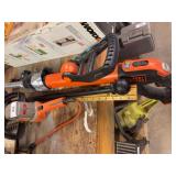B& D 20v trimmer. Electric hedge trimmer, yard stick, curtain rod