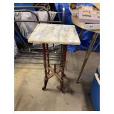 Marble top lamp table
