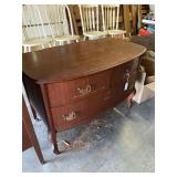 3 drawer dresser base on casters, 42”w x 22.25”d x 27.75”h