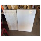 2 vintage porcelain table tops