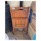 Folding oak chair