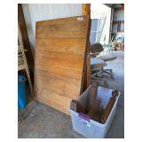 34”x48” antique table top with non original antique claw foot pedestal- excellent project table