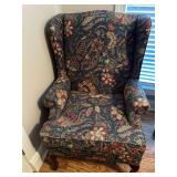Uph. Winged back chair
