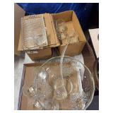Vintage punch bowl & cups, snack sets