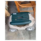 Rolling plastic stool