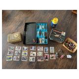 Starwars collector figures and cards, lunch box, raisins charactors, vintage radio