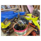 Ryobi cordless blower, weed trimmer, saw, drill, battery’ & charger