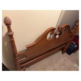 Tell City Furniture Queen/full head & foot board w/ metal rails