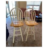 2 swivel bar stools
