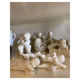Dept 56 snow babies, angels, precious moments, miscellaneous (2nd shelf)