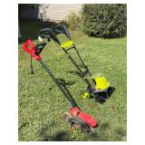 Craftsman electric edger, Sunjoe electric tiller