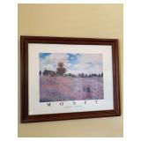 Framed MONET Poppy Field print, 23”w x 18.5”h