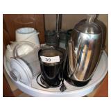 Sunbeam blender, coffee grinder, percolating coffee pot