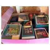 Box of Hallmark ornaments