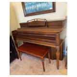 Kimball Consalette piano with bench and music
