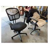 2 rolling office/shop chairs