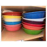 16 Fiesta bowls, 2 serving bowls