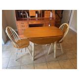 Drop leaf dinette table w/ 2 chairs