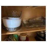 Contents of upper shelf in cabinet