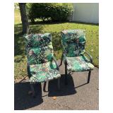 2 patio chairs w/ cushions