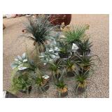 Lot of green leaf floral items