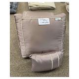 Two euro pillows, one small pillow