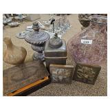 LOT OF 8, VASES, DECORE, BOOK BOXES