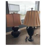LAMP KK10686 TLBLK FLORAL CERAMIC - LAMPS AND  TP1087 BRONZE/COPPER PATTERNED LAMP - STYLECRAFT HOME COLLECTION, INC.